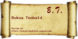 Buksa Teobald névjegykártya